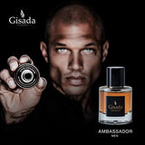 Gisada - Ambassador Men - Eau de Perfume - 100ML - 3.4 Fl Oz - Spicy, fresh and very lively fragrance for Men