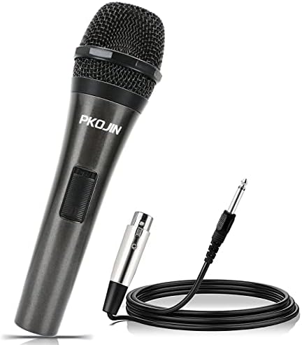 Dynamic Karaoke Microphone for Singing, Vocal Wired Microphone for Karaoke, Handheld Mic with 10 Ft Cable, Mics for Speaker with ON/Off Switch