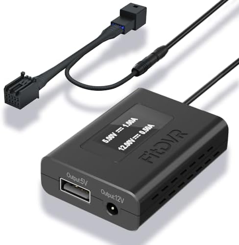 Dash Camera Power Adapter (10-Pin) for Chevrolet GMC Buick Cadillac Chevy, Connect Auto Dimming Rearview Mirror, USB Power Source, Easy to Install, 5V 12V Output, for Dash Cam, Radar, D3-019