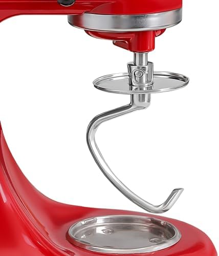 Stainless Steel Dough Hook for KitchenAid 4.5-5 Quart Tilt-Head Stand Mixers, Dishwasher Safe Metal Kneading Bread Hook Attachment for Kitchen Aid