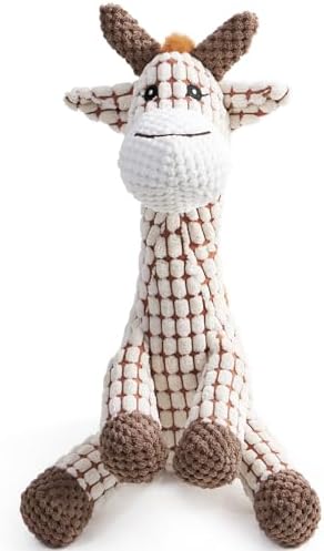 EHEYCIGA Christmas Dog Toys for Large Dogs, Large Squeaky Pet Toys for Entertainment and Gifts, Stuffed Plush Cute Dog Toys Large Breed with Squeaker, Giraffe Large