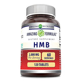 Amazing Formulas HMB (Beta-Hydroxy Beta-Methylbutyrate) Supplement | 2000 Mg Per Serving | 120 Tablets | Non-GMO | Gluten Free | Made in USA