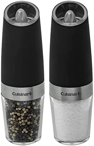 Cuisinart CSS-2424 Gravity Salt and Pepper Spice Mill with Blue LED Light, 2/3 Cup Capacity