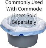 Commode Bucket with Lid and Handle - Replacement Pail and Cover for Most Standard and Bariatric Commodes and Bedside Toilets - 8 quart / 2 Gallon Capacity