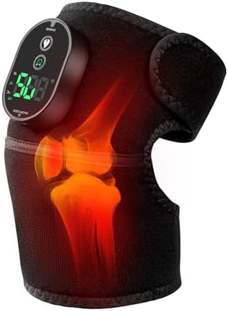 Heating Pad for Knee Pain Relief,Cordless Heated Knee Brace Wrap for Men and Women,6 Heating Levels & 3 Timer,Extra Long Elastic Knee Wrap,Knee Warmers for Arthritis