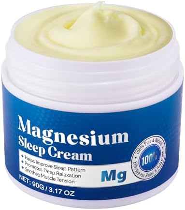 Magnesium Cream, Magnesium Cream for Sleep,Feet,Soothes Muscle Tension,Magnesium Lotion for Relaxation,3.17oz, Magnesium Oil for Feet, Promote Relaxation