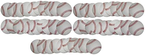 Novel Merk Baseball Sports Ball Vinyl Stickers - 2” Round Individual Decals for Laptop, Water Bottle, Phone, Party Favors, & Decor - Adheres to Clean Surfaces Waterproof & Repositionable (50)