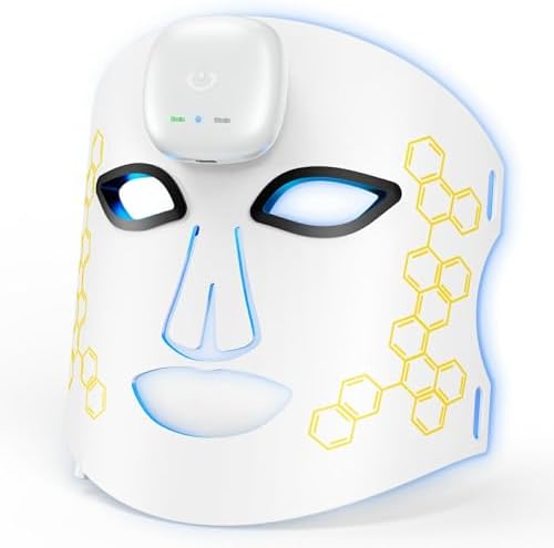 Red Light Therapy for Face, 7+1 Color Infrared Light 850nm Portable Wireless Led Face Mask Light Therapy with Timing Function and Rechargeable for Facial Led Mask Skincare at Home and Travel