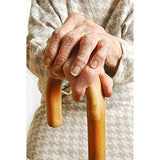 Carex Solid Wood Walking Cane - Wooden Canes for Men & Women with 250 lb Weight Capacity - 36” Long, 1" Diameter, Wood Canes with Walnut Finish - Rubber Tip Single Point Cane