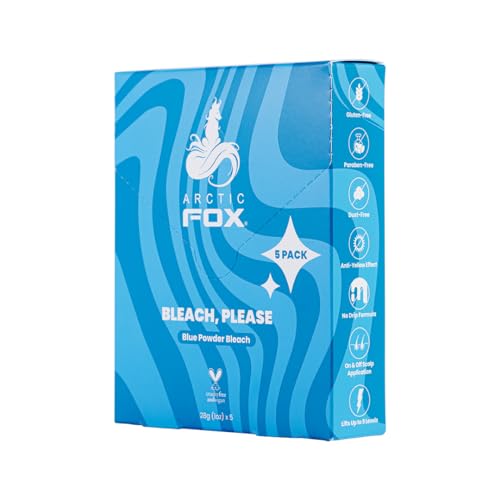 ARCTIC FOX Bleach Please, Blue Powder Bleach 5 Pack of Sachets (5 x 1oz) Stock up and save! Perfect for multiple use touch-ups, highlights or money pieces.