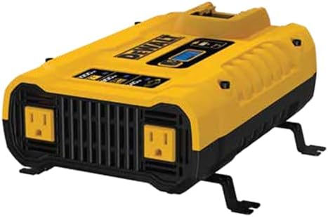 DEWALT DXAEPIP3W 20V, 3-Way Powered (Cables, Battery, DC Plug) 1000 Watt Power Inverter; Dual AC Outlets, 1 USB-A Port, & 1 USB-C 30W Port