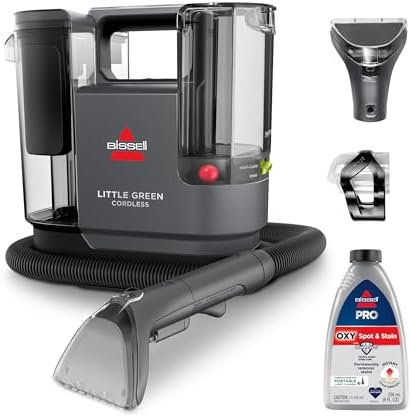 BISSELL Little Green Cordless SmartMix, Powerful Cordless Suction, HydroRinse Self-Cleaning Hose Tool, Pro Oxy Spot & Stain Formula Included