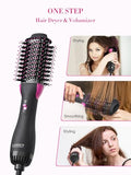 Hair Dryer Brush Blow Dryer Brush in One - Upgraded Plus 2.0 One-Step Hot Air Brush - 4 in 1 HairDryer Styler and Volumizer for Drying Straightening Curling Volumizing Hair