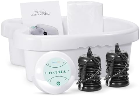 Ionic Foot Bath Detox Machine, Ion Detox Foot Bath Cleanse, Foot Detox Spa for Home Use Salon Beauty SPA Club(2 Arrays, 100 Liners) Green