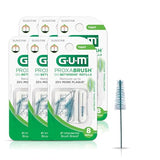 GUM Proxabrush Go-Betweens Refills - Wide - Compatible with GUM Permanent Handle - Reusable Interdental Brushes - Soft Bristled Dental Picks, 8ct(6pk)