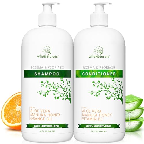 Eczema Psoriasis Anti-Dandruff & Seborrheic Dermatitis Shampoo Set for Dry, Itchy Scalp & Hair Treatment - For Men & Women