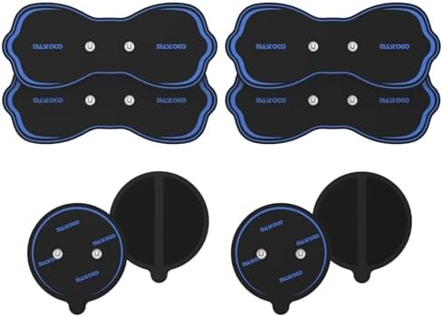 Wireless TENS Unit Electrode Pads Combo Set – 8-Pack Multi-Size Electrodes, Reusable & Latex-Free Replacement Pads for Wireless TENS Units, 3.5mm Snap Connectors (for Multi-Site Pain Relief)