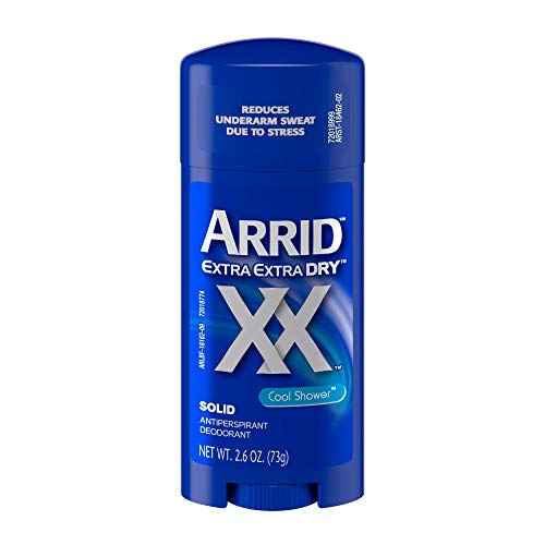 Arrid XX Extra Extra Dry Solid Antiperspirant Deodorant, Cool Shower, 2.6 oz , Pack of 6