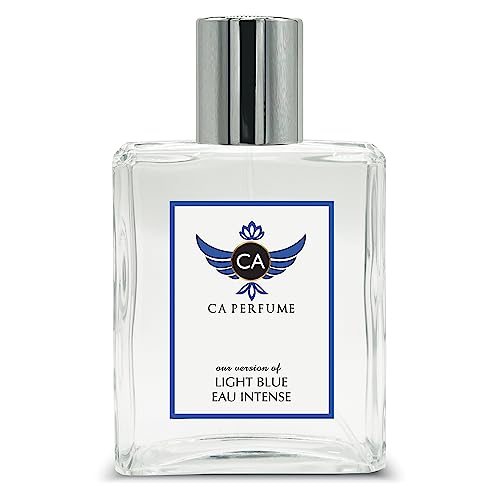 CA Perfume Impression of Dolce & G Light Blue Eau Intense For Men Replica Fragrance Dupes Eau de Parfum Spray Bottle 3.4 Fl Oz/100ml-X1