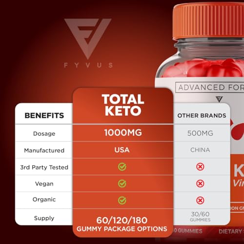 (2 Pack) Total Keto Gummies for Weight Loss, Total Keto ACV Apple Cider Vinegar Gummies Advanced Formula 525 MG Keto Health - Keto Total ACV Gummies with Beet Root Folate (120 Gummies)