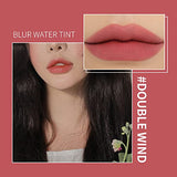 3CE BLUR WATER TINT(4.6g) soft lip with less smear with a blurry finish (#DOUBLE WIND) with sun cream(1ml*3ea)