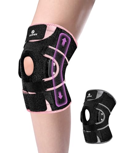 ABYON Hinged Knee Brace for Men & Women - Maximum Support with Metal Side Stabilizers, Adjustable 360° Wraparound Strap for Meniscus Tear, ACL/MCL Pain, Arthritis & Post-Surgery Recovery - Please Check How To Size Video