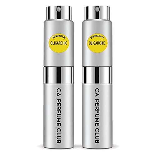 CA Perfume Club Impression of Rojadoor Oligarchic For Men Replica Version Fragrance Dupes Concentrated Long Lasting Eau de Parfum Spray Refillable Atomizer Bottle 0.27 Fl Oz-X2