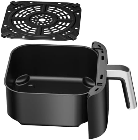Air Fryer Basket Replacement Basket and Tray for Ninja AF141, Replacement accessories for various models of Ninja, Non-Stick Air Fryer Basket with Cover for AF141, Dishwasher-Safe Basket and Tray