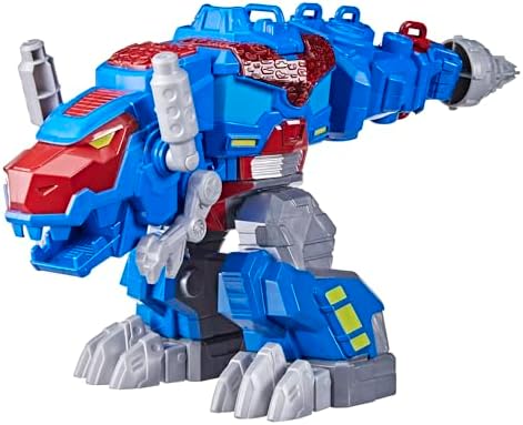 Transformers Dinobot Adventures Optimus Prime T-Rex Converting Toy with Lights and Sounds, 9+ Inch Action Figure, Ages 3 and Up (Amazon Exclusive)