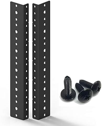 Jingchengmei 6U Steel Rack Rails Kit with Hardware - 2 Pieces (6URR)
