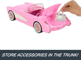 Hot Wheels Barbie RC Corvette from Barbie The Movie, Full-Function Remote-Control Toy Car Holds 2 Barbie Dolls