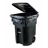 Plasticplace Big Black Trash Bags Heavy Duty - Extra Large Trash Bags Heavy Duty 95-96 Gallon, 1.2 Mil, 61” x 68”, 15 Count Roll