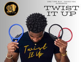 Twist It Up Comb with Gel (Unity Black) - Alternative to Hair Sponges for Black Men Curls and Sponge for Hair, Tennis Racket for Hair Twist Comb