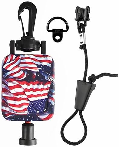 Hammerhead Industries Gear Keeper CB MIC KEEPER Retractable Microphone Holder RT2-4212 - Heavy-Duty Snap Clip Mount, Adjustable Mic Lanyard and Hardware Mounting Kit - Made in USA, Stars and Stripes