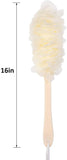 Arswin Back Scrubber for Shower,Loofah Long Handle Bath Body Brush,Soft Nylon Mesh Sponge for Shower,Loofah On a Stick for Men Women,Exfoliating Scrub Cleaning Luffa for Elderly(3-Pack,White)