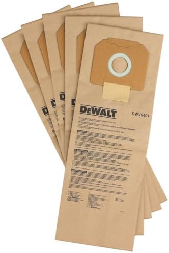 DEWALT DWV9401 Paper Bag for DWV012 Dust Extractor, 5-Pack