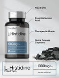 Horbäach L-Histidine 1000mg 90 Capsules | Non-GMO and Gluten Free | Pharmaceutical Grade