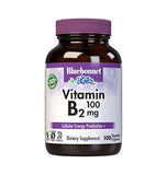 Bluebonnet Nutrition Vitamin B2 100 mg, For Cardiovascular and Nervous System Health, Soy-Free, Gluten-Free, Kosher Certified, Dairy-Free, Vegan, Non-GMO, 100 Vegetable Capsules, 100 Servings