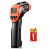 SURLABA Infrared Thermometer Gun, Handheld Heat Temperature Gun for Cooking, Pizza Oven, Grill, HVAC Engine, Laser Temperature Gun with Adjustable Emissivity & Max-Min Measure, Measure -58°F to 1292°F