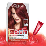 L'Oreal Paris Feria Multi-Faceted Shimmering Permanent Hair Color, R57 Intense Medium Auburn, Hair Dye Kit, Pack of 2