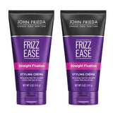 John Frieda Frizz-Ease Straight Fixation Styling Creme, 5 Ounces, Straight Hair Product for Smooth, Silky, No-Frizz Hair, Pack of 2