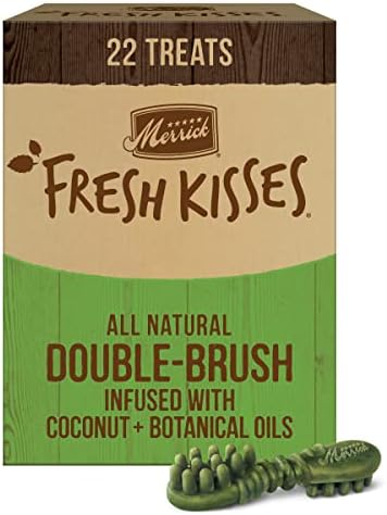 Merrick Fresh Kisses Natural Dental Chews Infused With Coconut And Botanical Oils For Large Dogs Over 50 Lbs - 22 ct. Box