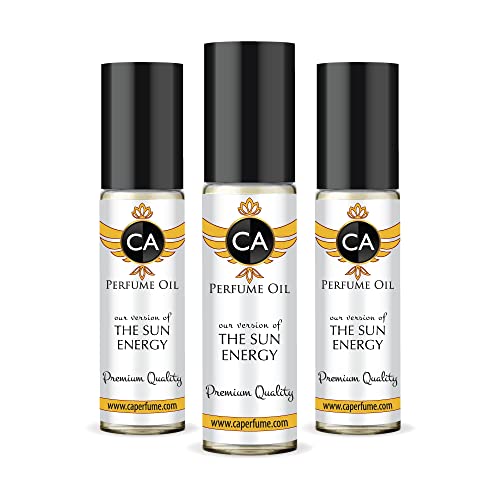 CA Perfume Club Impression of Gliza The Sun Energy For Women & Men Replica Fragrance Body Oil Dupes Alcohol-Free Essential Aromatherapy Sample Travel Size Long Lasting Attar Roll-On 0.3 Fl Oz-X3