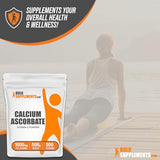 BULKSUPPLEMENTS.COM Calcium Ascorbate Powder - Buffered Vitamin C, Calcium Supplement Powder, Vitamin C Supplement - Gluten Free, 1000mg per Serving, 500 Servings, 500g (1.1 lbs)