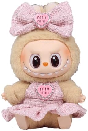 Labubu Clothes – Luxury Chic Style Set for 17cm Labubu Dolls, High-End Fashion, 17cm labubu Dolls Accessories 17cm labubu Dolls Accessories, Premium Labubu Outfit with Accessories (Style E)