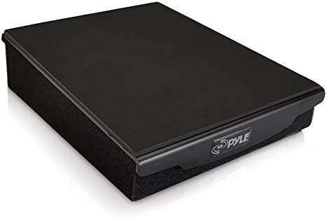 Pyle Sound Dampening Speaker Riser Foam - Audio Acoustic Noise Isolation Platform Pads Recoil Stabilizer w/ Rubber Base Pad For Studio Monitor, Subwoofer, Loud Speakers (10.4 x 13 x 2.8 Inch)