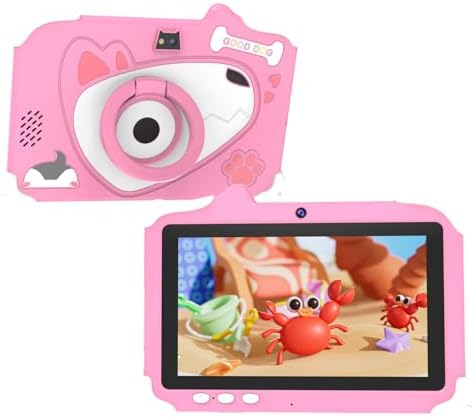 Android 12 Kids Tablet, 7 inch Tablet for Kids, 4GB RAM 32GB ROM Tablet with Case, 1.6Ghz Quad-core Processor Toddler Tablet, 3000mAh Battery, FHD Display, 5MP Camera, Type-C, Parental Control Tablet