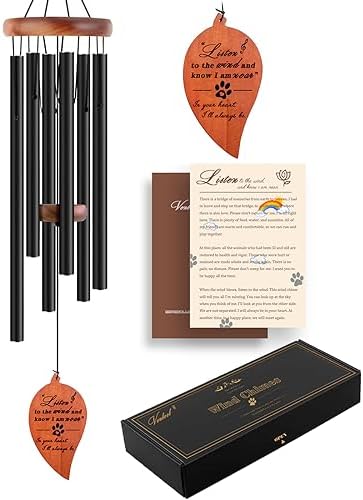 Pet Loss Gifts, 28" Dog Wind Chimes for Pet Memorial, Dog Memorial Gifts for Loss of Dog, Dog Bereavement Gifts for Pet Died, Dog Cat Passing Away Gifts, Dog Condolence/Passing Away Gifts