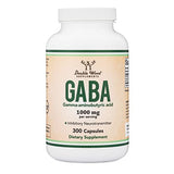 GABA Supplement (300 Capsules, 1,000mg per Serving) Promotes Calm, Relaxation, and Supports Sleep (Vegan Safe, Gluten Free, Non-GMO)(Gamma Aminobutyric Acid) by Double Wood