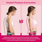 Fit Geno Posture Corrector for Women: Adjustable Lightweight Upper Back Brace for Neck Shoulder & Upper Back Pain Relief - Improve Posture Correct Hunchback Slouching Kyphosis Invisible Under Clothes (XS/S Under Bust 26"-37")